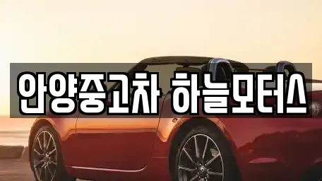 안양중고차 하늘모터스