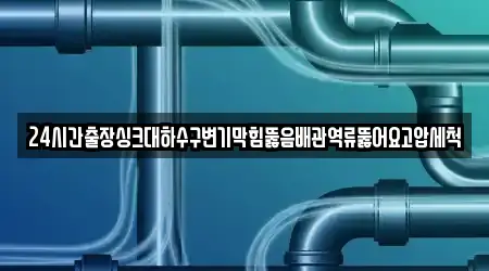 24시간출장싱크대하수구변기막힘뚫음배관역류뚫어요고압세척
