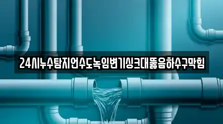 24시누수탐지언수도녹임변기싱크대뚫음하수구막힘