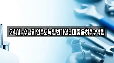 24시누수탐지언수도녹임변기싱크대뚫음하수구막힘