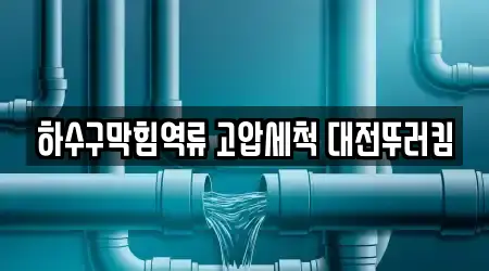 하수구막힘역류 고압세척 대전뚜러킴