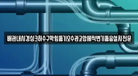 배관내시경싱크하수구막힘뚫기오수관고압세척변기뚫음설치전문