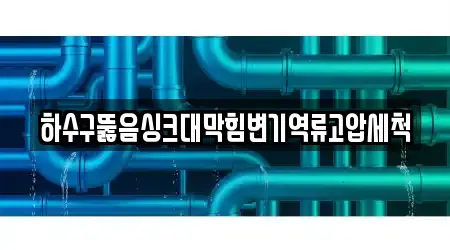 하수구뚫음싱크대막힘변기역류고압세척