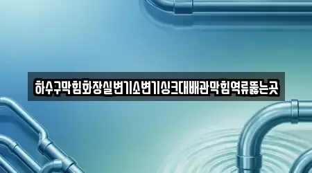 하수구막힘화장실변기소변기싱크대배관막힘역류뚫는곳