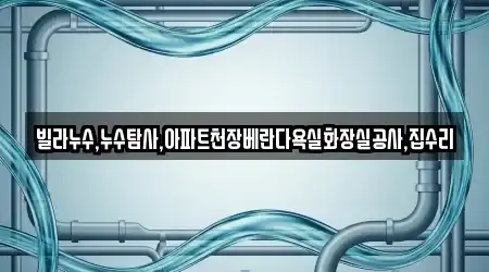 빌라누수,누수탐사,아파트천장베란다욕실화장실공사,집수리