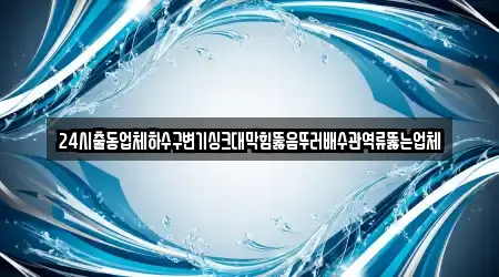 24시출동업체하수구변기싱크대막힘뚫음뚜러배수관역류뚫는업체