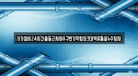 가가설비24시간출동근처하수구변기막힘싱크대역류뚫음누수탐사