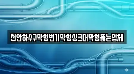 천안하수구막힘변기막힘싱크대막힘뚫는업체