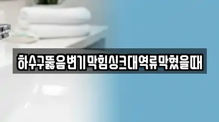 하수구뚫음변기막힘싱크대역류막혔을때