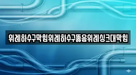 위례하수구막힘위례하수구뚫음위례싱크대막힘
