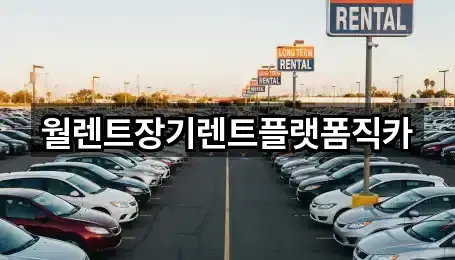 월렌트장기렌트플랫폼직카