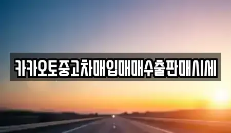 경기 안양시 동안구 관양동 중고차매입 전문 카카오토중고차매입매매수출판매시세