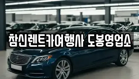 서울 도봉구 창동 렌트카 전문 참신렌트카여행사 도봉영업소