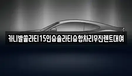 서울특별시 서대문구 충정로2가 렌트카 전문 카니발쏠라티15인승솔라티승합차리무진렌트대여