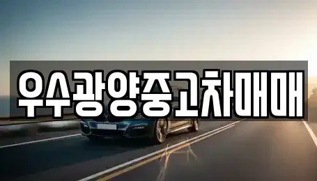 전남 광양시 중군동 중고차 전문 우수광양중고차매매
