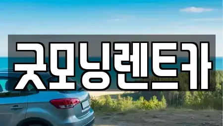 전라남도 순천시 연향동 렌트카 전문 굿모닝렌트카